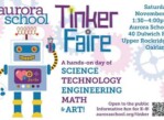 11/2: Aurora School Tinker Faire (oakland rockridge / claremont)